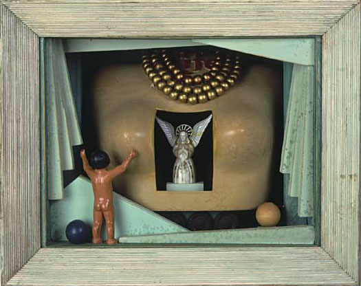 Heart of an Angel, 1998, Assemblage, 14 x 19.5 x 8"